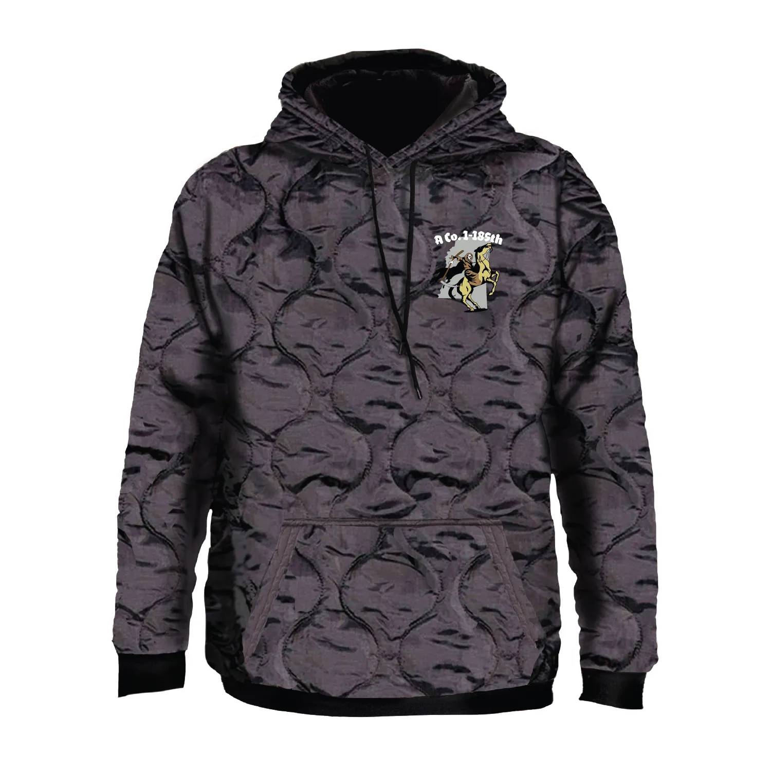 A Co, 1-185 AHB "Pale Horse" Field Hoodie Embroidery