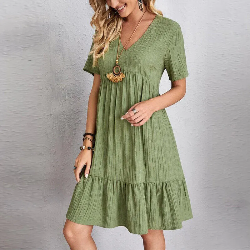A-Line Sustainable Cotton Dress: Breathable & Versatile