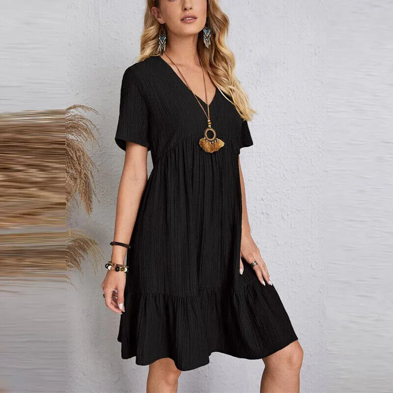 A-Line Sustainable Cotton Dress: Breathable & Versatile