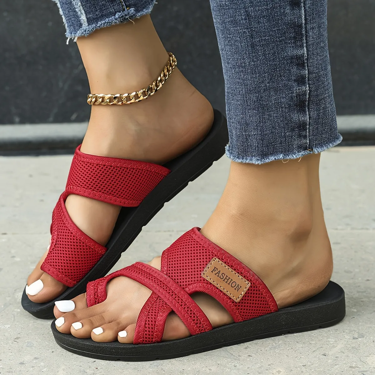 Breathable Mesh Slide Sandals for Women