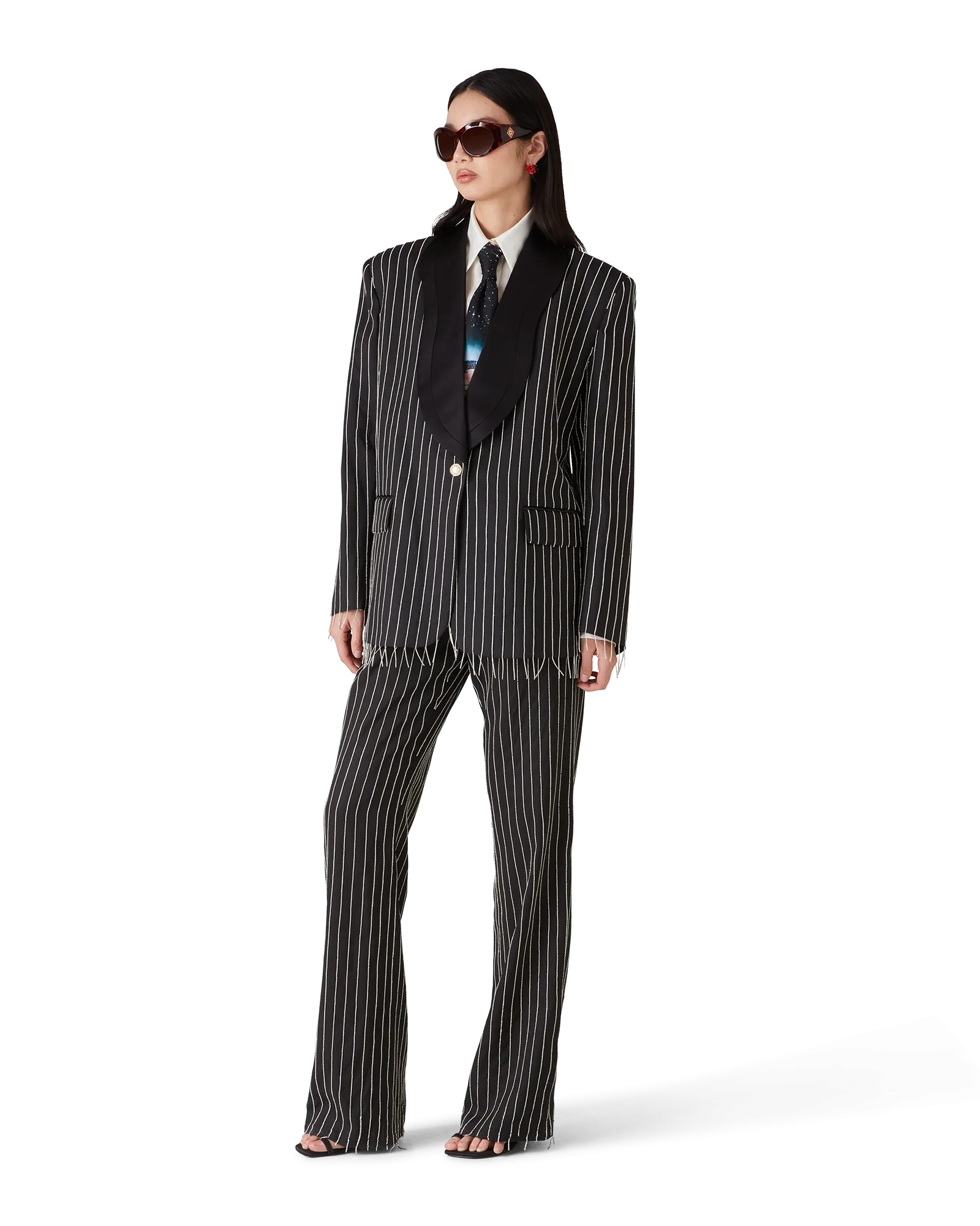 Crystal Embellished Tailored Trousers