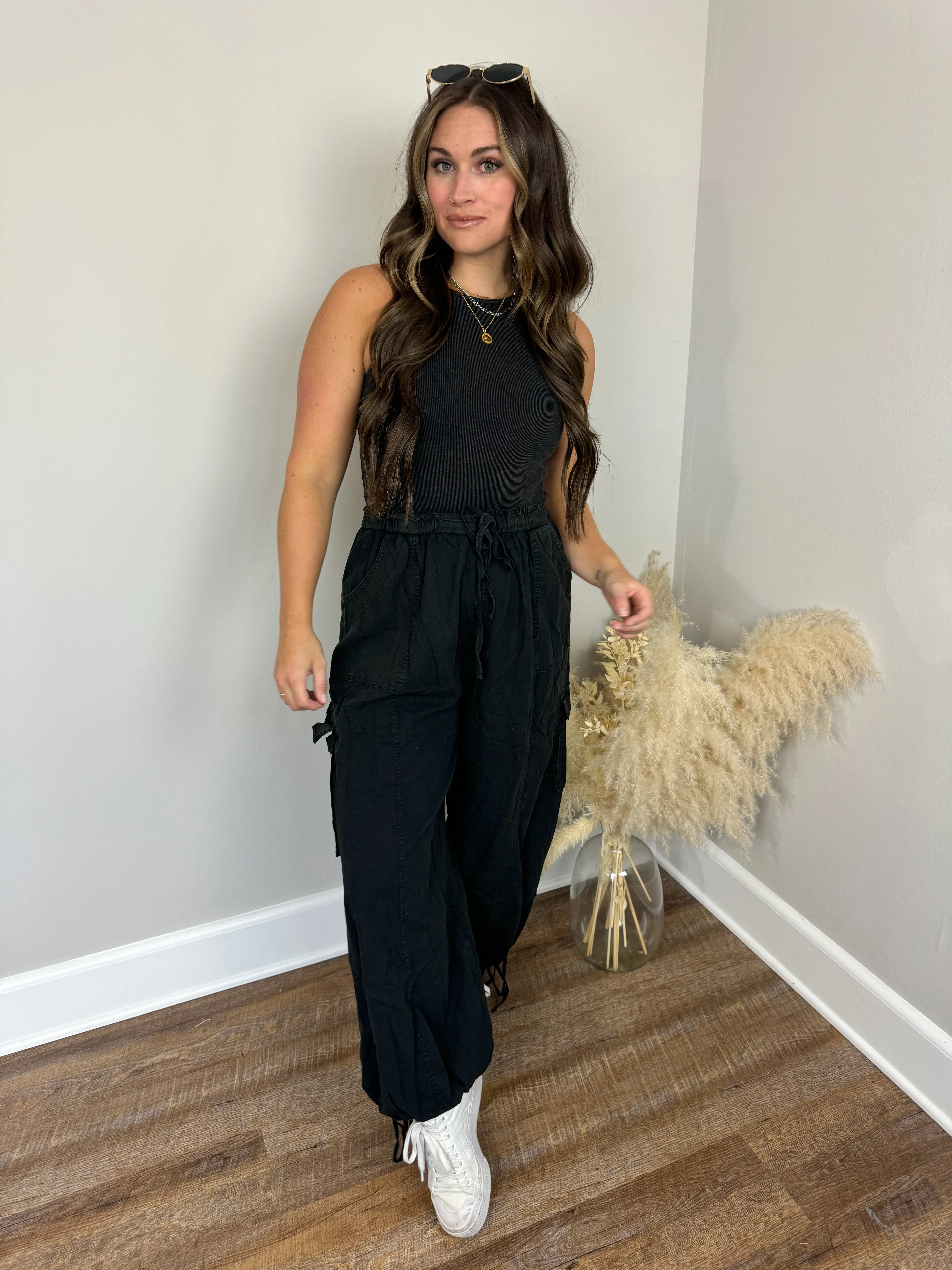 Dallas Cargo Jumpsuit | Black