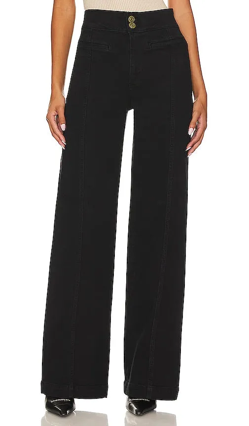 FRAME Tailored Wide Leg in Black