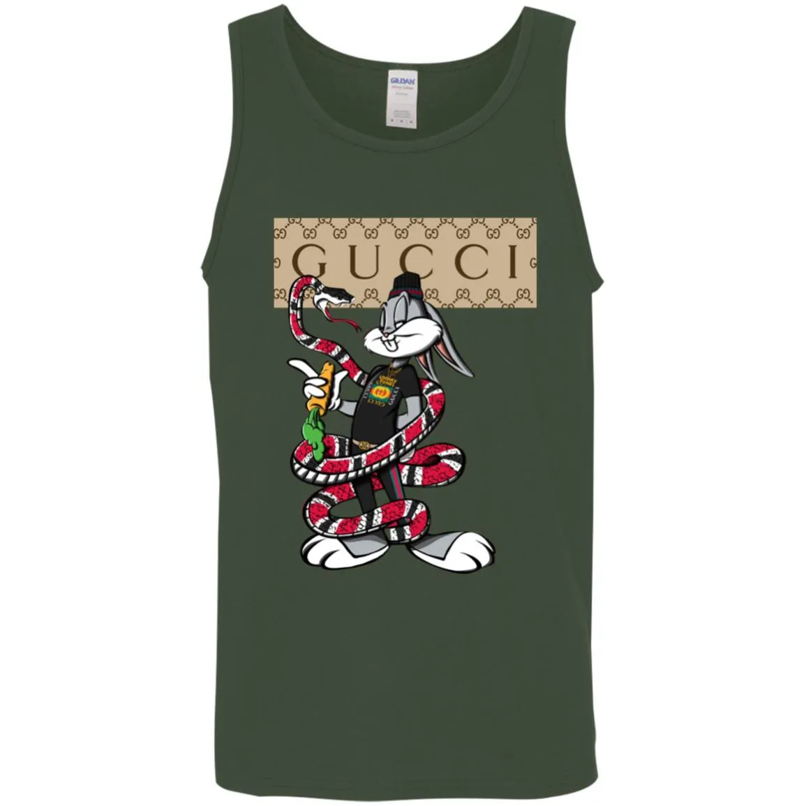 Gucci Rabbit Snake Gift Birthday T-shirt Men Cotton Tank