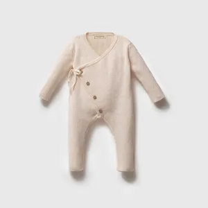 Knit Breathable Organic Kimono-Cream