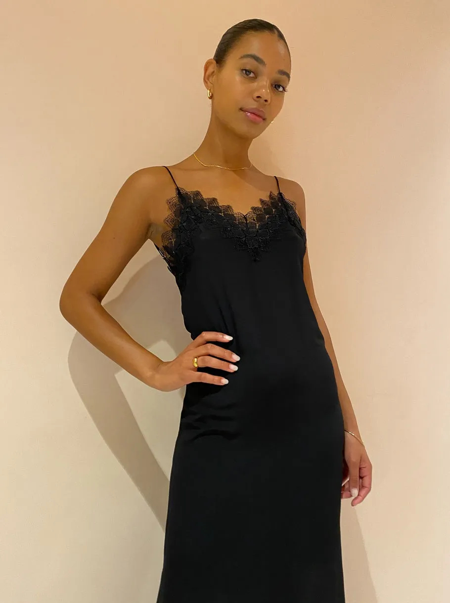Magali Pascal Loretta Slip Dress in Black