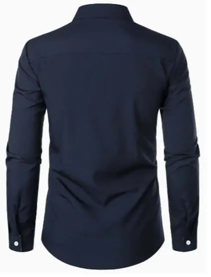 Men's Breathable Long-Sleeve Casual Shirt