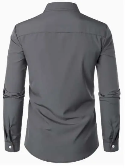 Men's Breathable Long-Sleeve Casual Shirt