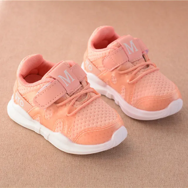 New fashion Children Sneaker net breathable pink