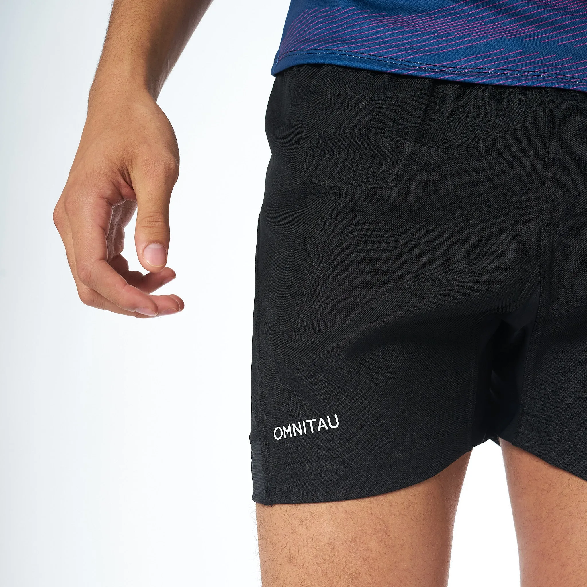 Omnitau Men's Breathable Rugby Core Shorts - Black
