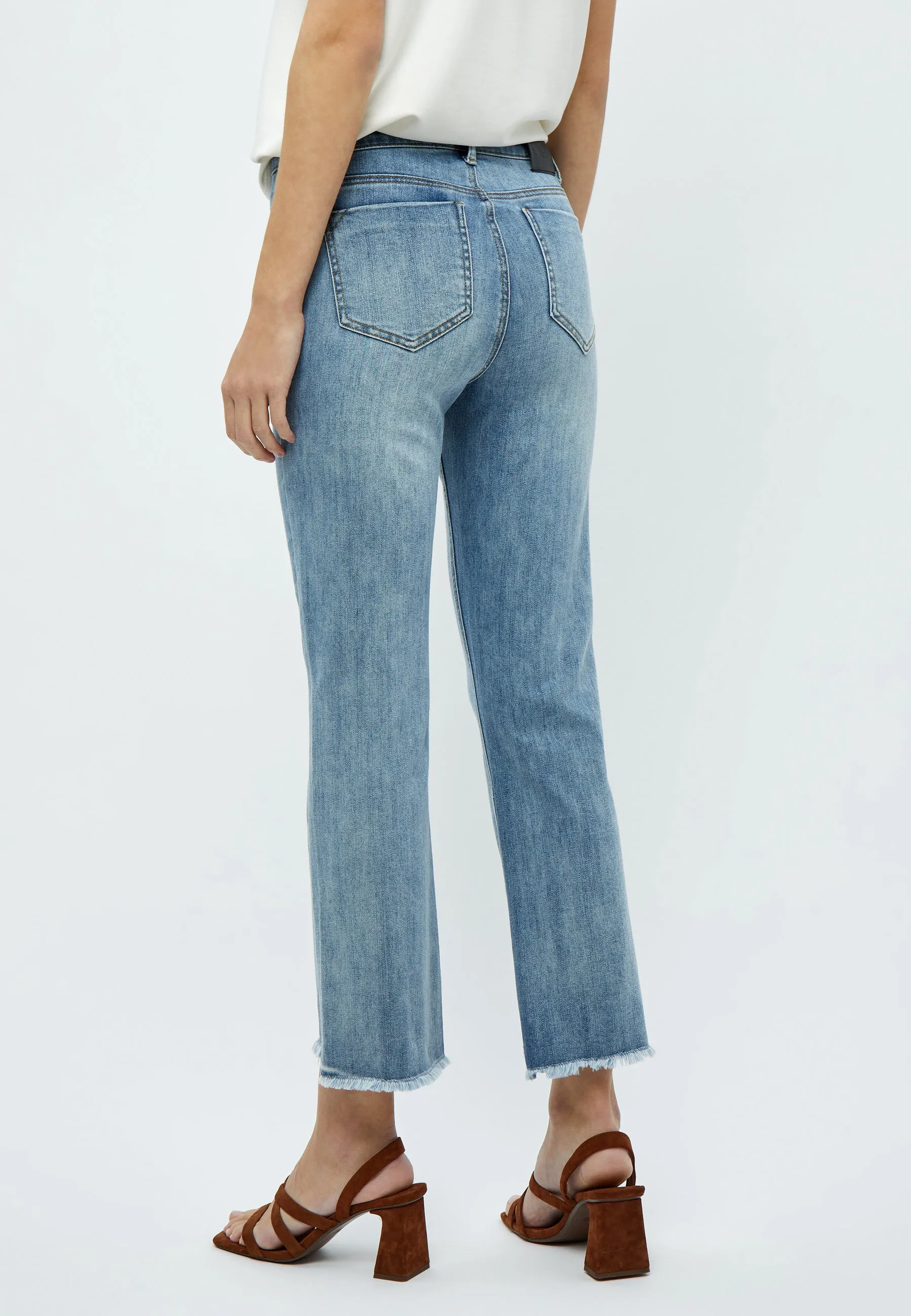 PC6912 Fione Cropped Denim Jean - Blue Denim