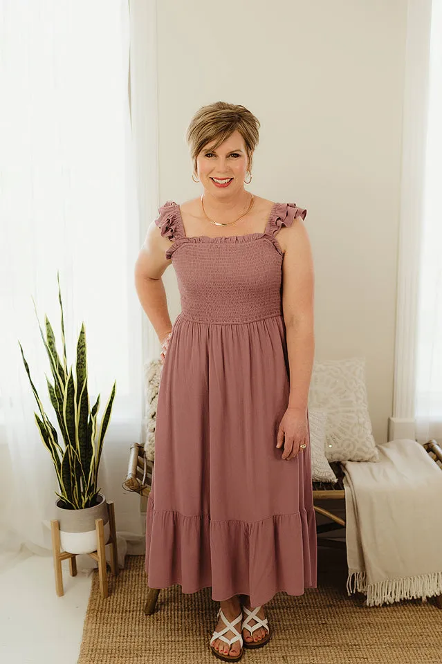 Smocked Babydoll Midi