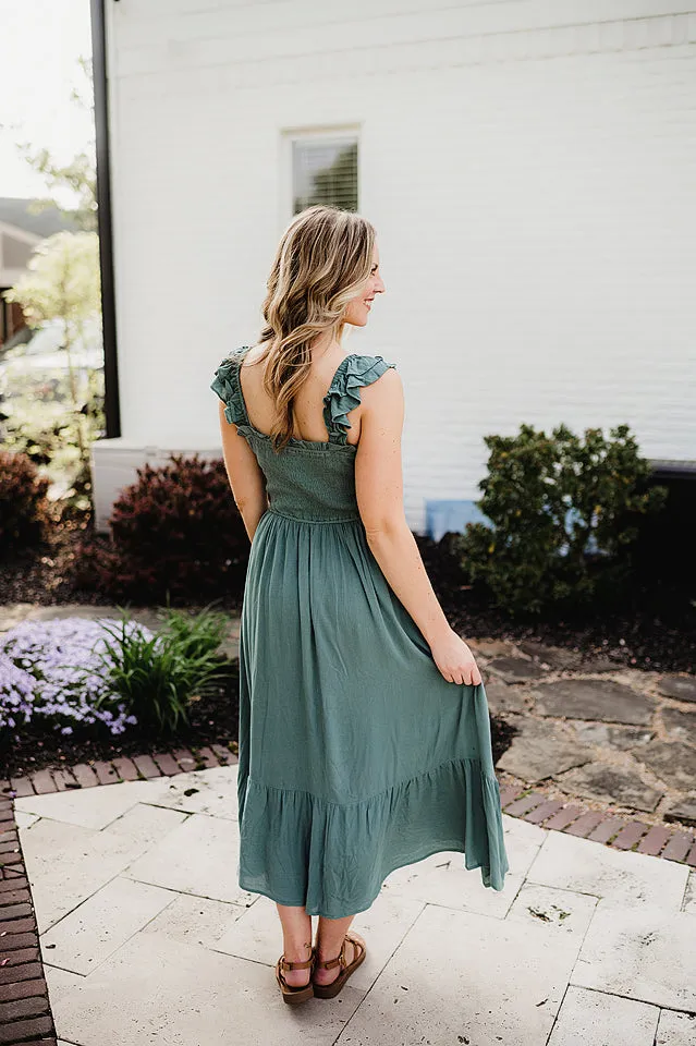 Smocked Babydoll Midi