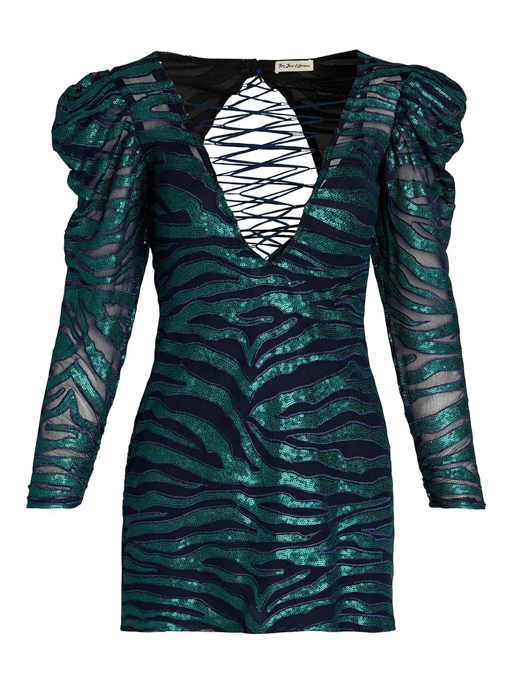 VIXEN LACE UP DRESS Tiger
